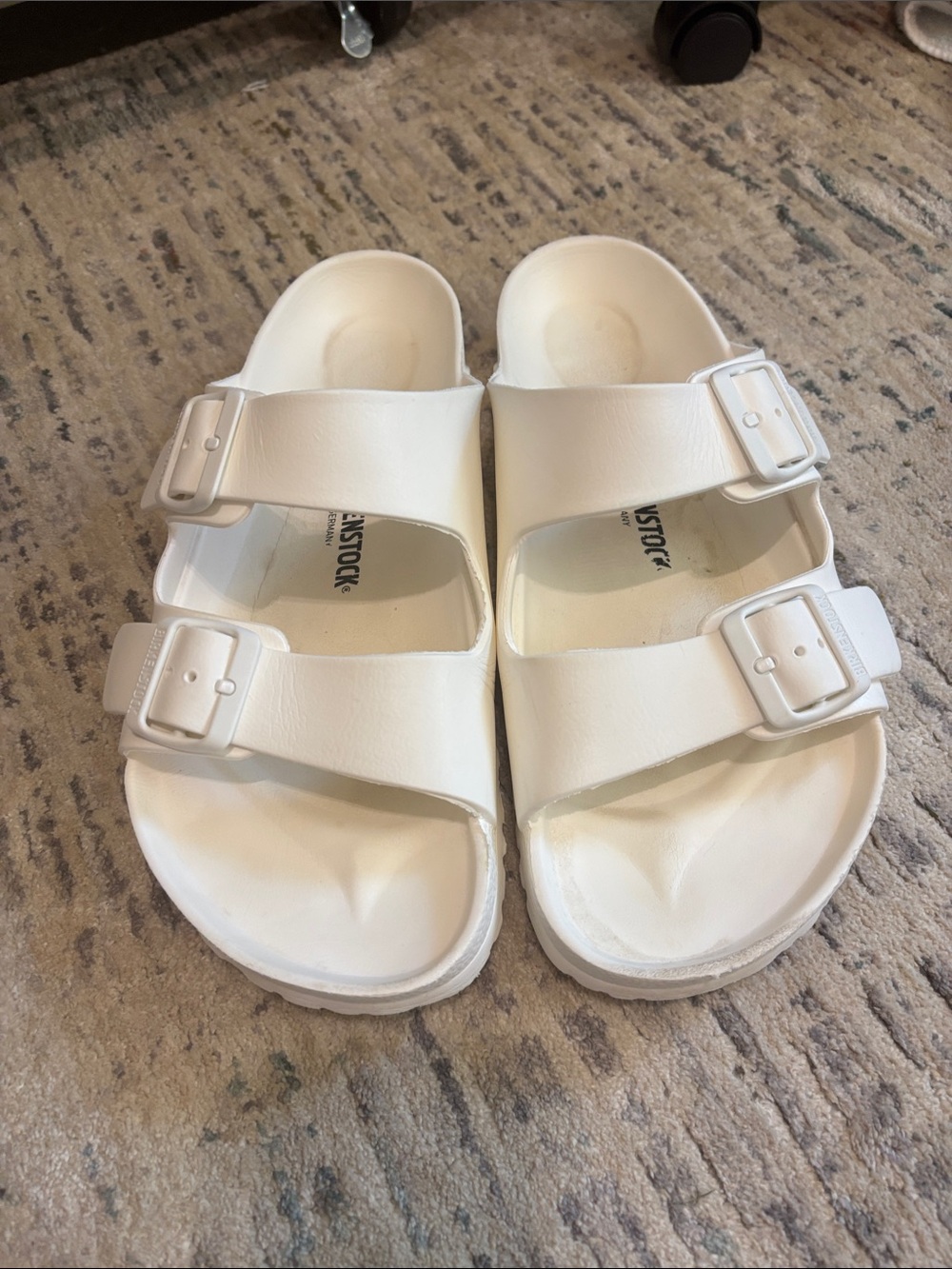 NOT AVAILABLE Birkenstock Kids White Two-Strap EVA Sandals